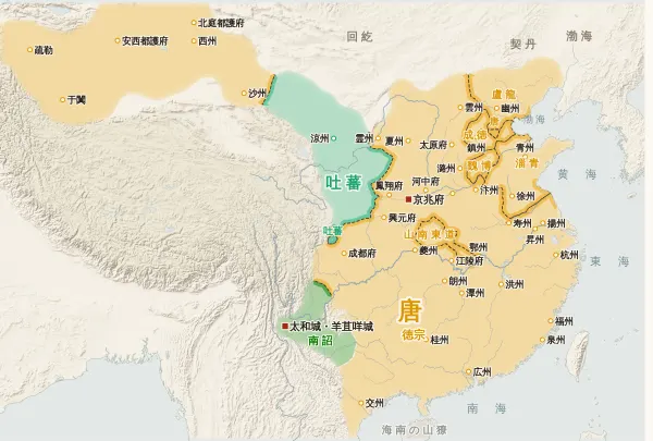 唐の勢力図（779年）