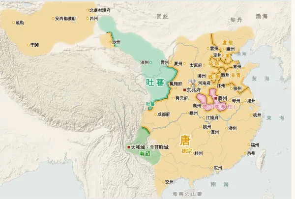 唐の勢力図（784年）